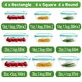 thumbnail image 2 of Contenedores de vidrio para almacenamiento de alimentos HOMBERKING, 12 juegos, azules, 2 of 7