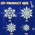 thumbnail image 3 of CUITING GuassLee 36 Pack Plastic Silver Snowflake Ornaments   Hanging Decorations for Christmas Tree, 3 of 7