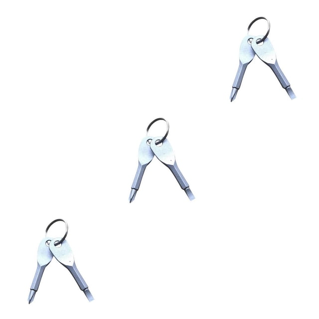 Yuarrent 1 Juego de destornillador multifunción Mini de acero inoxidable, destornilladores ranurados con forma de llave, llavero, herramienta de Type2 NO2 Yuarrent CBP003886