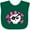 Green, variant on Girl Pirate Skull Valentine Girls Baby Bib