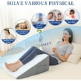 thumbnail image 2 of Foamalusion Wedge Pillow for Sleeping, 12 Inch Bed Wedge Pillow for Acid Reflux Wedge Pillow Post Surgery, Memory Foam Triangle Wedge Pillow, Pillow Wedge with Washable Cover, 2 of 7