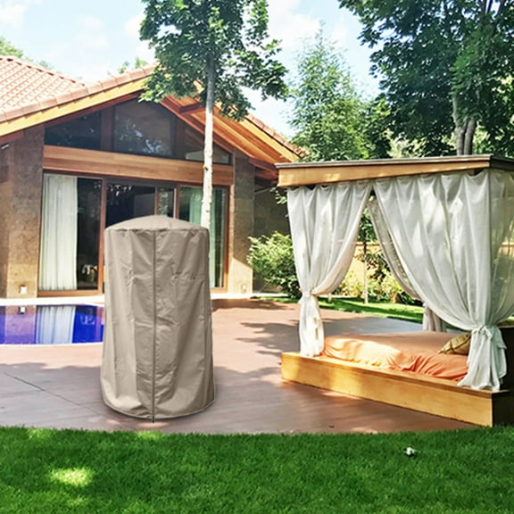 Neorosiri Waterproof Patio Heater Cover 24X38in - Heavy Duty 190T Polyester with Zipper & Drawstring, UV-Resistant Protector for Outdoor Gas/Propane Heaters