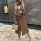 thumbnail image 2 of Otoño E Invierno Para Mujer, Tops Informales, Abrigo de Manga Larga Con Cuello de Traje, Cárdigan Liso, Abrigo Nizi Con Doble Botonadura, Tops Cortavientos Odeerbi ODB-6, 2 of 5