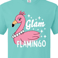 thumbnail image 4 of Inktastic Glam Pink Flamingo with Pearls T-Shirt, 4 of 5