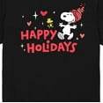 thumbnail image 3 of Peanuts - Snoopy Woodstock Happy Holidays - Men's Short Sleeve Graphic T-Shirt, 3 of 6
