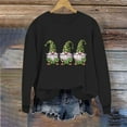 thumbnail image 4 of Funny St Patricks Day Sweatshirt Women Leopard Gnomes Graphic Pullover Long Sleeve Crewneck Tops Cute Irish Shirt, 4 of 6
