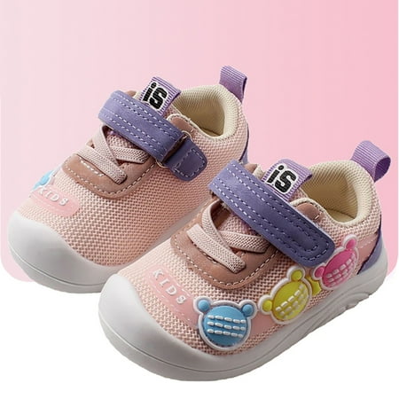

Akiihool Baby Shoes Baby Shoes Boy Girl Sneakers Non-Slip Sneakers First Walkers (Pink 6)