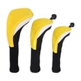 thumbnail image 2 of 3 piezas de fundas para palos de golf shamjiam resistentes al desgaste con etiqueta de número intercambiable Amarillo, 2 of 8