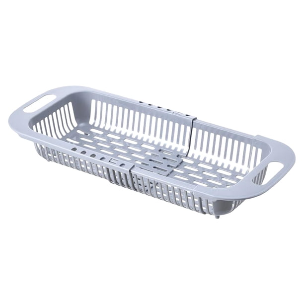 Cesta de drenaje Suministros de cocina Colador de alimentos duradero Cesta coladora multiusos Gris