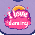 thumbnail image 4 of Inktastic I Love Dancing Dance Teacher Girls Baby Bib, 4 of 4