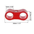 thumbnail image 4 of 4pcs Red AN6 14mm Hose Separator Clamp Fitting Adapter with Wrench for Car Aluminum Alloy, 4 of 6