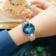 thumbnail image 5 of Reloj de pulsera de acero inoxidable resistente al agua para mujer, elegante reloj de pulsera de cuarzo para niñas, negocios diarios, 5 of 10