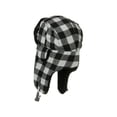 thumbnail image 2 of Checker Pattern Trooper Hat - Black White, 2 of 5