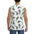 thumbnail image 4 of Fotbe Men's Colorful Grass Print Men's Sleeveless Muscle Tank Tops Casual T-Shirts for Gym Workout Beach-3X-Large, 4 of 8