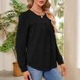 thumbnail image 6 of ASFGIMUJ Womens Long Sleeve Fashion T Shirt Tops Loose Knitting Sweater Blouse Black M, 6 of 8