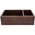 thumbnail image 2 of Premier Copper ProductsKA75DB33229 33" Hammered Copper Kitchen Apron 75/25 Double Basin Sink, 2 of 4