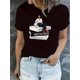 thumbnail image 1 of Camiseta para mujer básica veranoBeauty & Books Print Short Sleeve Crew Neck T-shirt, Casual Sports Short Sleeve Crew Neck Summer Top, Women's ClothingFather's Day, Mother's Day, New Year, Spring Fe, 1 of 6