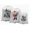 thumbnail image 2 of Darling Souvenir White Merry & Bright Christmas Party Supplies Favor Bags Drawstring Pouches 15 Pieces, 2 of 5