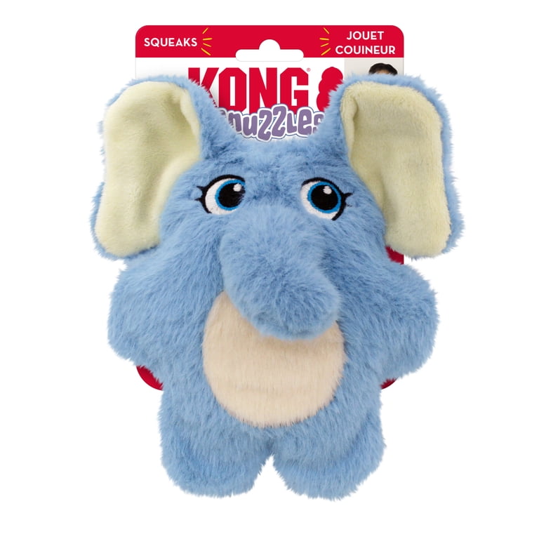 KONG Snuzzles Kiddos Squeaker Plush Elephant Dog Toy, Small photo 5