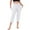 9# White, variant on Petite Capris for Women with Pockets Below Knee Pull on Athletic Yoga Capri Leggings High Waist Straight Leg Exercise Workout Summer Crop Pants White S