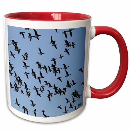 3drose, Canada Geese, Branta Canadensis, 15oz Two-tone Red Mug