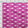 thumbnail image 3 of oneOone Viscose Chiffon Fuschia Pink Fabric Asian Block Fish Fabric For Sewing Printed Craft Fabric By The Yard 42 Inch Wide, 3 of 4