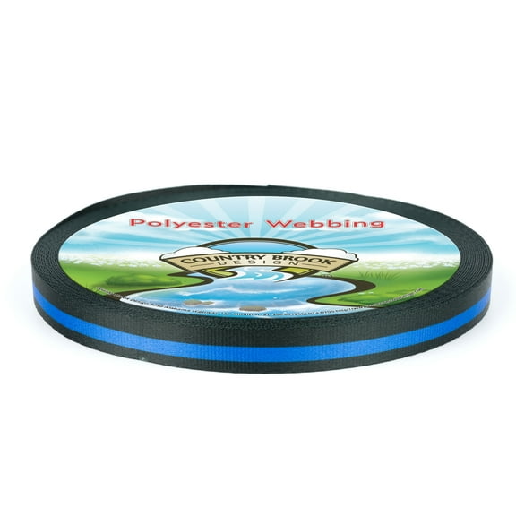 Country Brook Design® 1/2 inch Thin Blue Line Photo Quality Polyester, 5 Yards