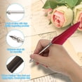 thumbnail image 4 of Uxcell 21.5cm/8.5" Carved Feather Pen Set, Vintage Quill Pen with Ink Set 6 Replacement Nibs for Writing Dip Pen, Brown, 4 of 5