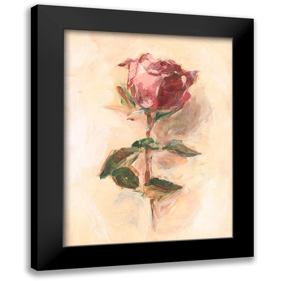 Harper, Ethan 12x14 Black Modern Framed Museum Art Print Titled - Painterly Rose Study I