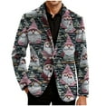 thumbnail image 4 of Mifsaly Mens Christmas Blazer Jacket Plus Size Corduroy Sport Coats 2025 Xmas Sequin Print Button Down Lapel Suit Jackets Snowflake Santa Coat with Pockets Festival Dinner Party Winter Outerwear, 4 of 7