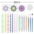 thumbnail image 1 of Juego de 20 unidades de herramientas para punteado de Mandala, Kit de pintura en roca, bolígrafo para decoración de uñas, juego de plantillas de pintura, herramientas de dibujo y arte, 1 of 5