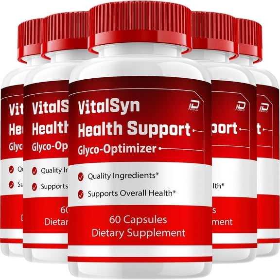 Vitalsyn Capsules – Vitalsin All Natural Glycogen Support, 5 Pack, 300 Capsules