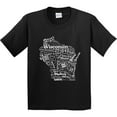 thumbnail image 3 of Inktastic Wisconsin State Word Salad Youth T-Shirt, 3 of 5