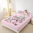 thumbnail image 4 of jejeloiu Vintage Cowgirl Hats Bed Sheets,Green Cartoon Cactus King Sheets For Girls 4 Pieces, 4 of 7