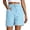 Light Blue, variant on Casual Drawstring Shorts With Large Pockets Lightweight Comfort Stretch Fabric For Summer Everyday Wear