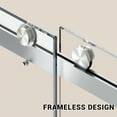 thumbnail image 3 of Yiwa 60" W x 76" H Frameless Shower Doors, Double Sliding Shower Door with Seal Strip Parts and Handle(Brushed Nickel), 3 of 8