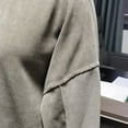 thumbnail image 4 of Autumn Spring Sweatshirts for Women Plus Size Soft Womens Sweatshirt Cozy Long Sleeves Solid Color Crew Neck Pullover Shirts No Hoods Party Casual Daily Essential, 4 of 9
