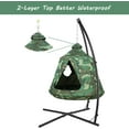 thumbnail image 4 of Arlopu X-Shaped Hammock Stand with Hanging Tree Tent, Hammock Chair Stand Swing Chair with Steel Frame, Indoor Outdoor Egg Chair Patio Seat with Stand for Porch, Bedroom, Balcony, 4 of 7