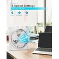 thumbnail image 3 of BLACK+DECKER Mini Box Fan Tabletop Quiet 9 Inch Desk Box Fans Frameless- White, 3 of 7