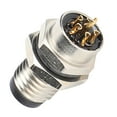 thumbnail image 3 of Conector De Enchufe, Conector De Enchufe De 6 Pines M8 Conector M8 De Níquel De Latón De Aviación Para La Industria Para Enchufe Macho, 3 of 7