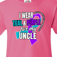 thumbnail image 4 of Inktastic Suicide Prevention I Wear Teal and Purple For My Uncle Youth T-Shirt, 4 of 5