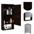 thumbnail image 6 of JERFIT 35.4" Black Rectangle Medicine Cabinet with Mirror, 3-Shelf Bathroom Storage Wall Mount Organizer, 6 of 9