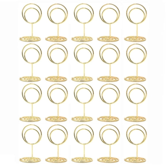 COREBAY 40 Pcs Small Table Number Holders - Acrylic Photo/Place Card/Table Sign Display Stand for Wedding Party, Birthday & Event Centerpiece Decorations