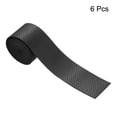 thumbnail image 2 of Unique Bargains 43.3' Round Groove Non-Slip PU Tennis Racket Overgrip Tape Wraps Black 6 Pack, 2 of 6