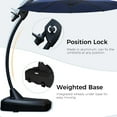 thumbnail image 5 of GRANDPATIO 12 ft Deluxe Aluminium Patio Umbrella with Base, Large Offset Outdoor Umbrella, Navy Blue, 5 of 6