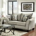 thumbnail image 2 of Neutral Textured Fabric Living Room - 4 In Gray Includes , , Chair, Overstuffed Back Cushions, High Foam Seats, Flared Arms, Plastic Legs Furniture Upholstery Seat Slightly Rolled Arms, 2 of 5