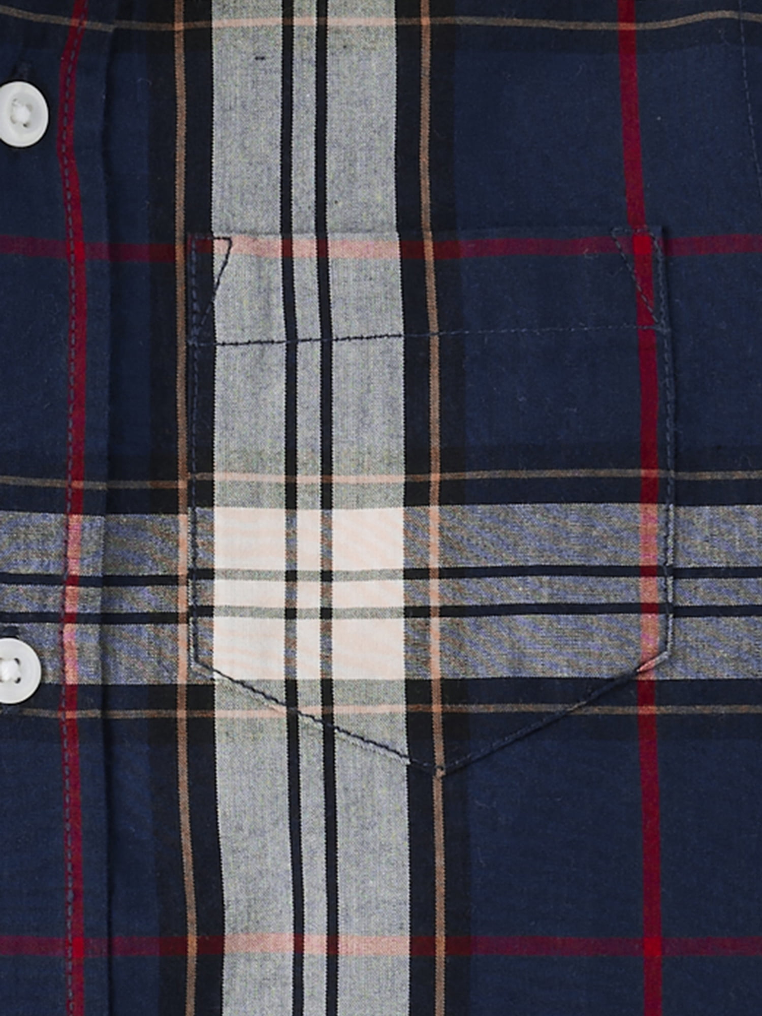 The Children's Place Boys Long Sleeve Plaid Poplin Button Up Shirt, Sizes S-XXL