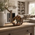 thumbnail image 6 of YAMB 2D Layered Wooden Pumpkin Ghost Ornament, Dimensional Cutout Tabletop Decor with Detachable Stand, Cute Spooky Style Decoration with Ghost & Black Cat Scene for Bedroom Home Display, 6 of 7