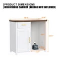 thumbnail image 6 of Coffee Bar with Mini Fridge Space, Mini Fridge Cabinet Stand for Dorm, Kitchen or Office, 6 of 9