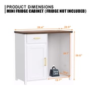 Coffee Bar with Mini Fridge Space, Mini Fridge Cabinet Stand for Dorm, Kitchen or Office